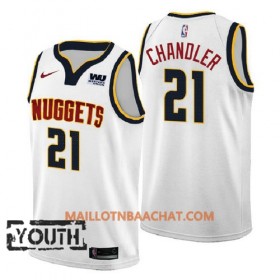 Maillot NBA Denver Nuggets Wilson Chandler 21 2018-2019 Nike Blanc Swingman - Enfant